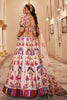 Awesome Off-White Printed Art Silk Wedding Lehenga Choli With Dupatta