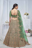 Charming Green Embroidered Net Mehendi Wear Lehenga Choli