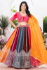 Awesome Multi-Color Embroidered Georgette Wedding Lehenga Choli