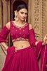 Lovely Rani Pink Embroidered Georgette Engagement Wear Lehenga Choli