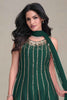 Fabulous Green Sequins Silk Event Wear Dhoti Suit With Dupatta