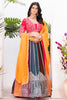 Awesome Multi-Color Embroidered Georgette Wedding Lehenga Choli