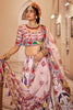 Awesome Off-White Printed Art Silk Wedding Lehenga Choli With Dupatta