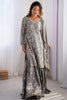 Delightful Grey Sequins Chinon Event Wear Sharara Suit With Dupatta