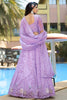 Gorgeous Purple Sequins Silk Reception Wear Lehenga Choli With Dupatta