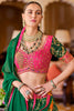 Awesome Green Foil Print Silk Bridesmaid Lehenga Choli With Dupatta