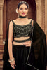 Gorgeous Black Embroidered Georgette Party Wear Lehenga Choli