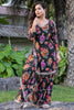 Alluring Black Floral Printed Georgette Festival Wear Palazzo Suit