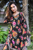 Alluring Black Floral Printed Georgette Festival Wear Palazzo Suit