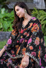 Alluring Black Floral Printed Georgette Festival Wear Palazzo Suit