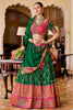 Awesome Green Foil Print Silk Bridesmaid Lehenga Choli With Dupatta