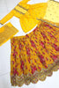 Lovely Yellow Printed Georgette Haldi Wear Lehenga Choli With Jacket