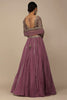 Outstanding Dark Mauve Sequins Georgette Party Wear Lehenga Choli