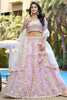 Beautiful Lavender Sequins Silk Bridesmaid Lehenga Choli With Dupatta