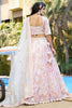 Beautiful Lavender Sequins Silk Bridesmaid Lehenga Choli With Dupatta