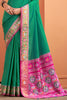 Precious Green Patola Printed Silk Traditional Saree With Blouse