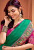 Precious Green Patola Printed Silk Traditional Saree With Blouse