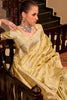 Marvelous Yellow Zari Weaving Satin Silk Event Wear Saree With Blouse