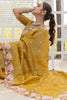 Amazing Mustard Yellow Embroidered Silk Haldi Wear Saree