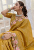 Amazing Mustard Yellow Embroidered Silk Haldi Wear Saree