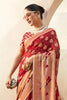 Alluring Red Paithani Border Georgette Traditional Saree