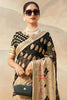 Excellent Black Paithani Border Georgette Event Wear Saree