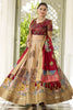 Lovable Cream Kalamkari Print Dola Silk Festive Wear Lehenga Choli