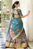 Adorable Purple Kalamkari Print Dola Silk Traditional Lehenga Choli
