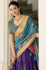 Adorable Purple Kalamkari Print Dola Silk Traditional Lehenga Choli