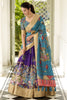 Adorable Purple Kalamkari Print Dola Silk Traditional Lehenga Choli