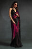 Impressive Magenta Diamond Work Satin Party Wear Pre-Stitched Saree