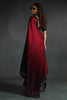 Ravishing Red Diamond Work Satin Party Wear Pre-Stitched Saree