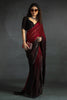 Ravishing Red Diamond Work Satin Party Wear Pre-Stitched Saree