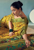Astonishing Mustard Yellow Zari Weaving Georgette Haldi Wear Saree 