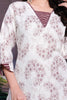 Excellent White Floral Printed Cotton Casual Wear Kurta With Palazzo