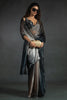 Astonishing Grey Diamond Work Satin Party Wear Pre-Stitched Saree