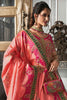 Astonishing Pink Color Embroidered Banarasi Silk Bridal Lehenga Choli