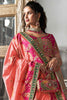 Astonishing Pink Color Embroidered Banarasi Silk Bridal Lehenga Choli