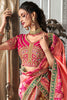 Astonishing Pink Color Embroidered Banarasi Silk Bridal Lehenga Choli