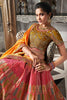 Charming Mustard Embroidered Banarasi Silk Wedding Wear Lehenga Choli