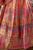 Captivating Peach Embroidered Banarasi Silk Bridal Lehenga Choli