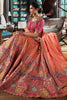 Captivating Peach Embroidered Banarasi Silk Bridal Lehenga Choli