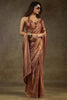 Lovable Rose Gold Satin Party Wear Pre-Stitched Saree With Blouse