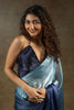 Winning Sky-Blue Chiffon Party Wear Pre-Stitched Saree With Blouse