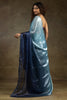 Winning Sky-Blue Chiffon Party Wear Pre-Stitched Saree With Blouse