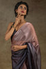 Dazzling Peach Chiffon Party Wear Pre-Stitched Saree With Blouse