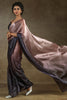 Dazzling Peach Chiffon Party Wear Pre-Stitched Saree With Blouse