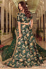 Astonishing Green Embroidered Silk Wedding Wear Lehenga Choli