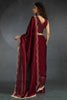 Delightful Maroon Zarkan Work Satin Silk Function Wear Saree