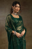 Fascinating Green Chiffon Party Wear Pre-Stitched Saree With Blouse
